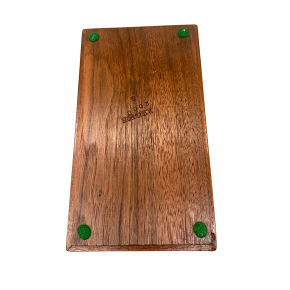 Handcrafted Wooden Jewelry Box With Spalted Maple Lid R Wilson 2000 7.5 x 4.25" - Picture 10 of 13